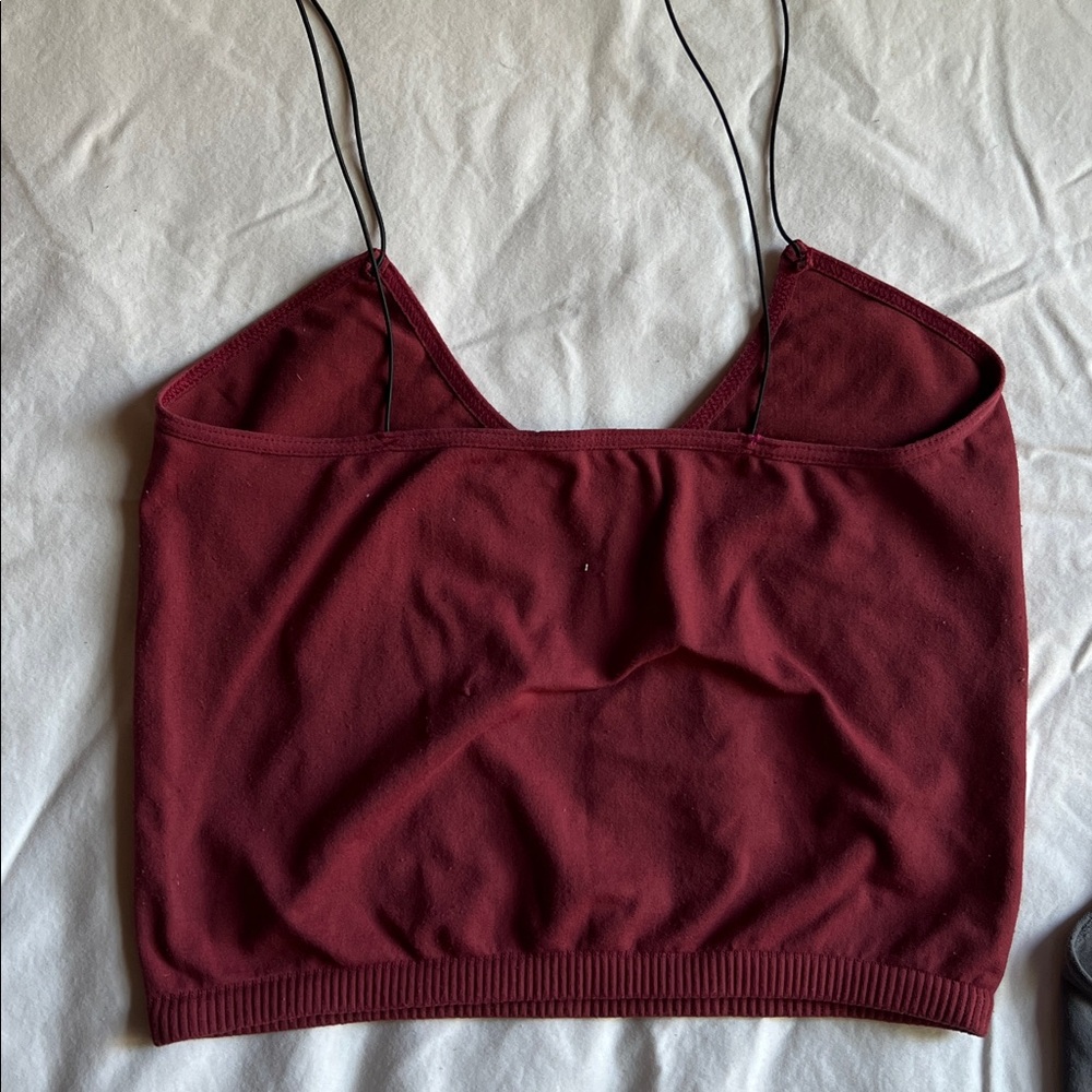 Intimately Free People Soft Cami Tops 2 Pair Grey Burgundy XS/S - Picture 5 of 7